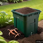 Home 19 버미컴포스팅 운영 시 필요한 도구 - A well-ventilated plastic worm compost bin with small holes on the sides and a secure adjustable lid...