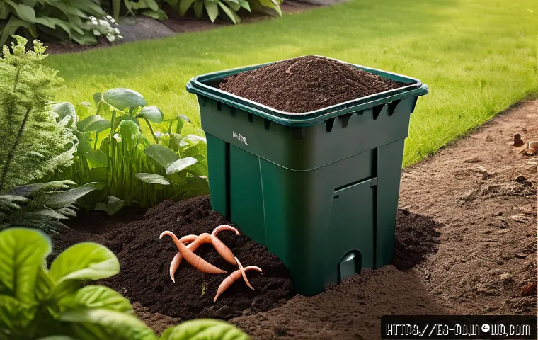 버미컴포스팅 운영 시 필요한 도구 - A well-ventilated plastic worm compost bin with small holes on the sides and a secure adjustable lid...